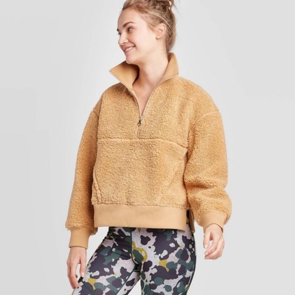 wild fable Jackets & Blazers - NWT Joy Lab 1/4 Zip Up Pullover, Cappuccino